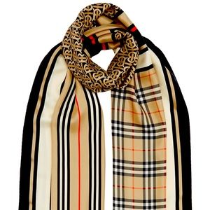 100% Silk Burberry Scarf